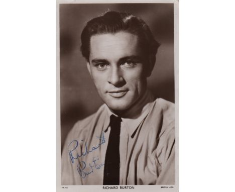 BURTON RICHARD: (1925-1984) Welsh Actor. Vintage signed postcard photograph, an early head and shoulders study of Burton. Pic