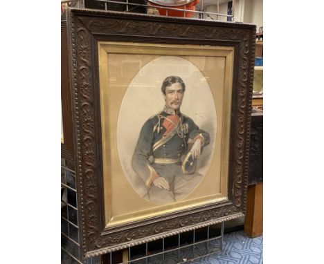 EDMUND HAVELL (1819-1894) PASTEL &amp; WASH ''PORTRAIT OF CAPTAIN ROBERT HERBERT HEATH JARY - SIGNED 44CM X 59CM