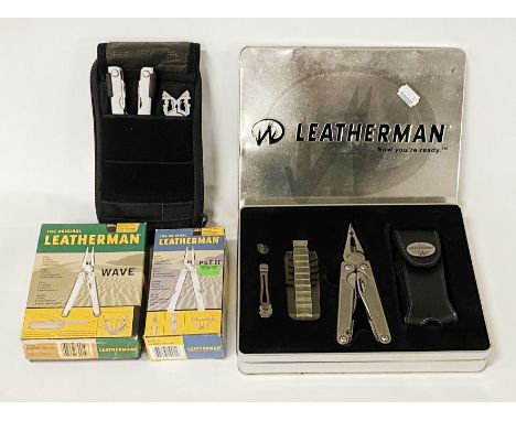 COLLECTION OF MULTI PURPOSE TOOLS INCL. LEATHERMANS ETC