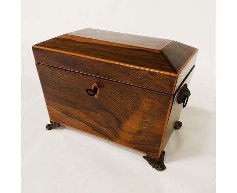 REGENCY MAHOGANY TEA CADDY