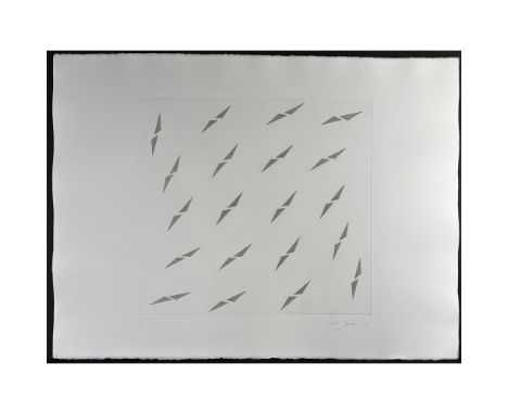 Etching titled From Encounter Suite (3) Signed lower right numbered 16/50 Year 1971 Sight size 31" x 23"Condition: Age relate