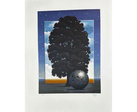 Lithograph titled Light of Discovery Signed lower right numbered HC. Year 1980 Sight size 19" x 24".Condition: Age related we