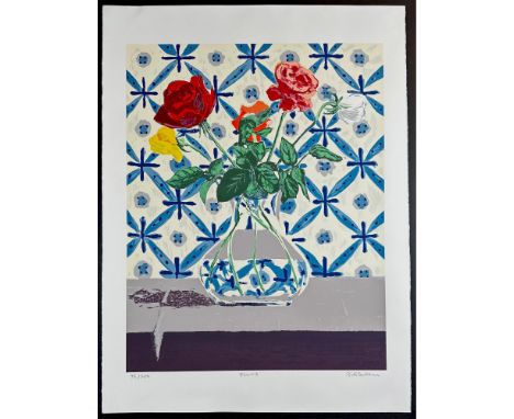Serigraph titled Flowers Signed lower right numbered 75/200 Sight size 22.5" x 30"Condition: Age related wear.