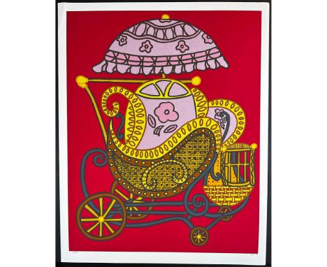 Serigraph titled Baby Buggy. Signed lower right numbered 177/200. Year 1978 Sight size 26" x 33".Condition: Age related wear.