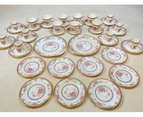 ROYAL DOULTON; a Canton H.5052 tea and coffee service, comprising two bread and butter plates, eight side plates, eight teacu