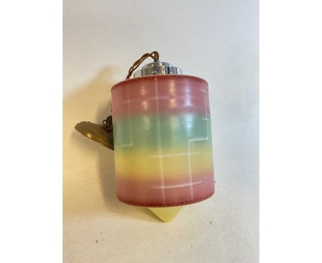 A 1930s glass lamp shade
