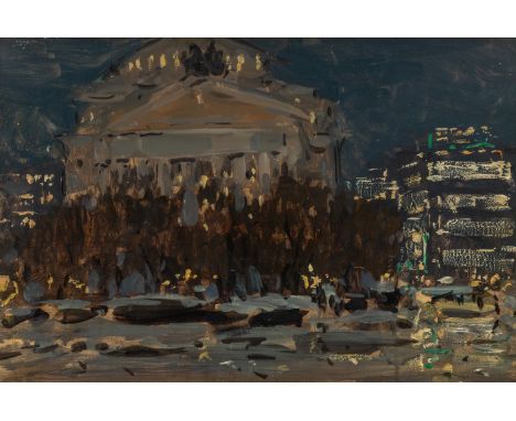 RUSSIAN UNKNOWN ARTIST Bolshoi Theatre, 1948 oil on panel 22.7 x 33.5 cm (9 x 13 1/4 in.)   This lot is being sold without re