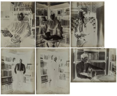 A GROUP OF SIX NEGATIVE PLATES DEPICTING MIKHAIL MIKHAILOVICH TARKHANOV (RUSSIAN 1888-1962) each measuring 11.8 x 8.8 cm, dep