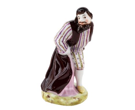 A RUSSIAN PORCELAIN COMMEDIA DELL'ARTE FIGURE OF PANTALONE, GARDNER PORCELAIN FACTORY, MOSCOW, 1830S the Commedia dell'arte m