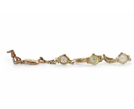 LADY'S ROLEX EARLY TWENTIETH CENTURY NINE CARAT GOLD MANUAL WIND WRIST WATCHsigned 15 jewel movement, the round white dial wi