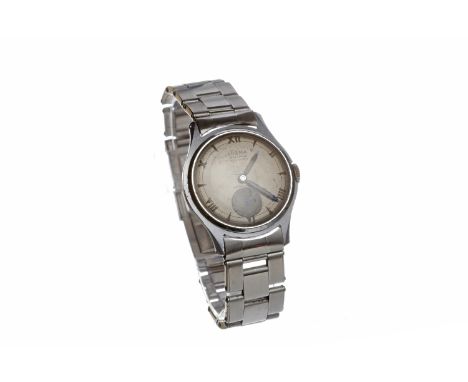 GENTLEMAN'S DOGMA PRIMA ANTIMAGNETIC STAINLESS STEEL WRIST WATCHthe round dial with luminous Roman numerals and arrow hour ma