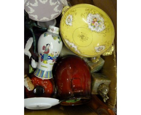 A Collection of Ceramics, to include a Noritake pedestal bowl and other items