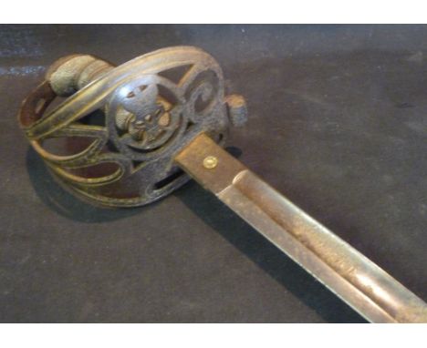 A Victorian Light Infantry Sword, with pierced guard (no scabbard)