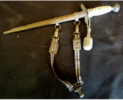 A World War Two Luftwaffe Dagger, with scabbard and hanger