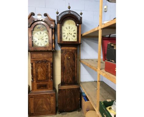 A 19th century long case clock