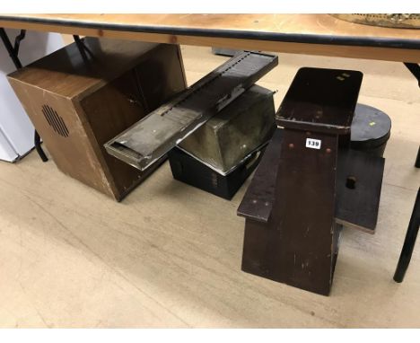 An old TV and clocking in clock etc.