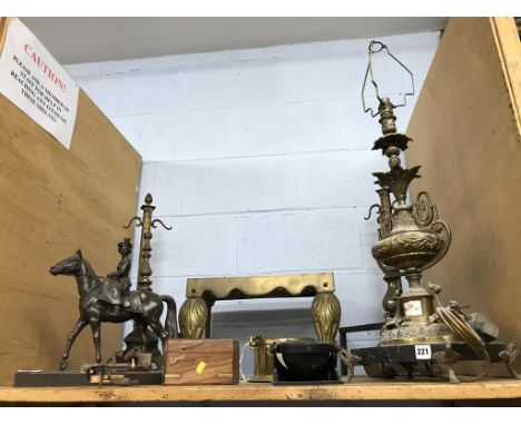 A lamp, footman etc.