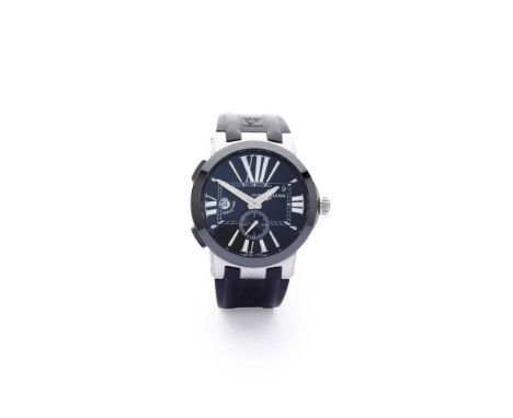 Ulysse Nardin: a stainless steel wristwatch Executive Dual Time model 243-00, c.2009 from papers, stainless steel case, Ulyss