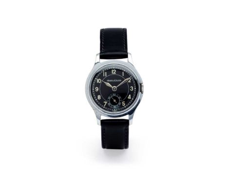 Jaeger-LeCoultre: a military-style wrist watch 1940s, stainless steel case, signed JLC calibre P469/A manual wind movement, s
