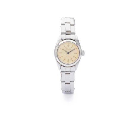Rolex: a stainless steel wristwatch Oyster Precision model 6410, c.1960 from serial number between lugs and on papers, stainl