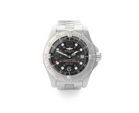 Breitling: a stainless steel wristwatch Super Ocean model A17390, stainless steel case, automatic movement, applied stainless