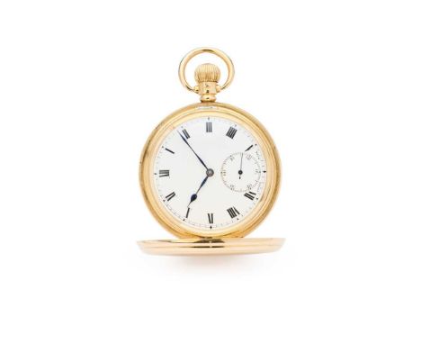 Zenith: an 18ct gold pocket watch full hunter, keyless wind, signed Dennison case with full Birmingham hallmarks for 1922, si