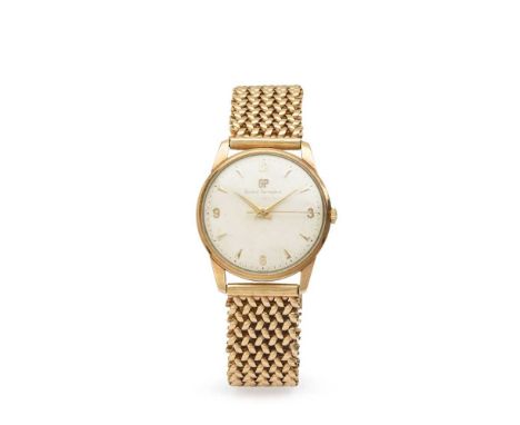 Girard-Perregaux: a gold dress watch 9ct gold case, signed Girard-Perregaux manual wind movement, round white dial with appli