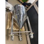 3 BBL Single-Wall Fermenter with Internal Glycol Coil, On Casters | Rig Fee $100