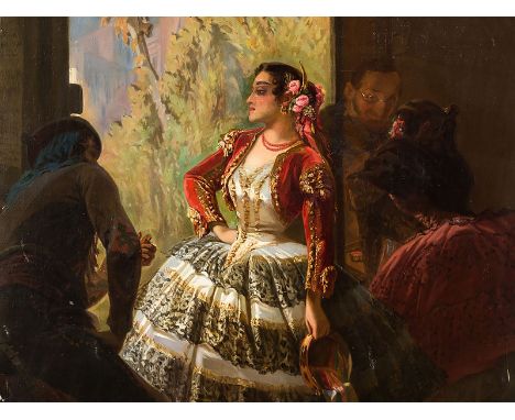   Eugène Giraud (1806-1881), "Spanische Tänzerin" 1886  Öl auf Leinwand  Spanien, 1886  Eugène Pierre François Giraud (1806-1