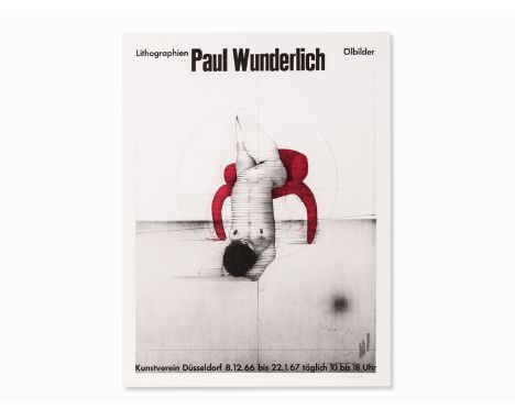   Paul Wunderlich (*1927-2010), Akt auf rotem Stuhl, Plakat, 1966 Paul Wunderlich (*1927-2010) – Deutscher Maler, Zeichner, G