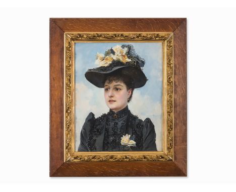   Paul Jean Gervais (1859-ca.1936), "Porträt einer Dame, um 1900" Öl auf Leinwand Frankreich, um 1900 Paul Jean Gervais (1859