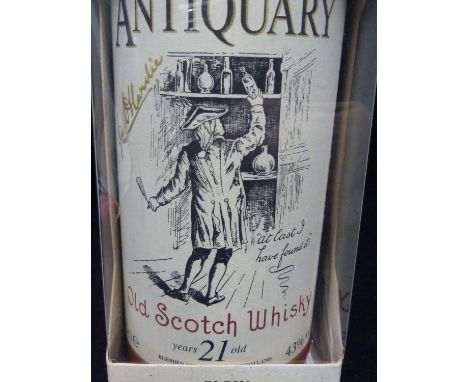 Collectors Item - J W Hardie Ltd, Edinburgh, The Antiquary, Old Scotch Whisky, 21 years old, 70cl bottle, in Gordon &amp; Mac
