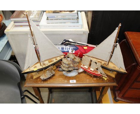 A collection of model boats