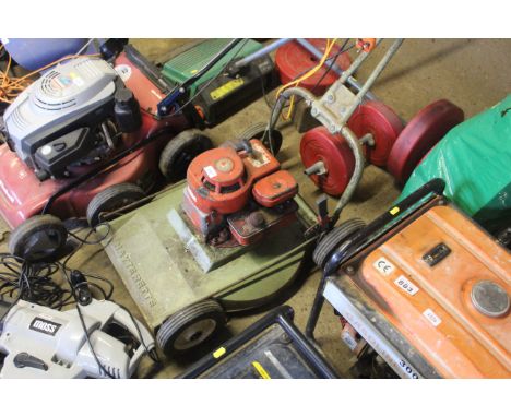 A Hayterette rotary petrol lawn mower with Briggs & Stratton engine