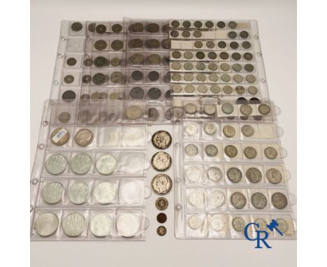Silver coins: Leopold I and others. Leopold Premier: 3 x 5 Frank 1849-1850-1865 silver. + Leopold Premier: 1/4 Frank silver w