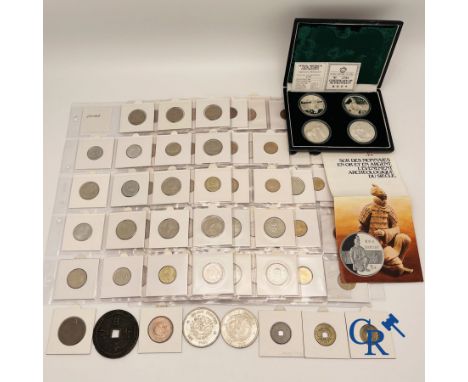 Coins: People's Republic of China: Large lot of various coins. Hong Kong (Elizabeth II) - Hu-Nan Province: one tael - He-Peh 