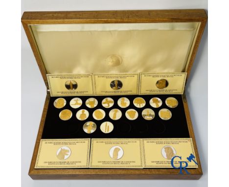 Medals/Medals: 24 Medals in Sterling Silver (925°/00), decorated with 24 carat gold. “The fabulous treasures of ancient Egypt