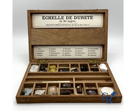 Jewellery: Mohs Hardness Scale by Les fils d'Emile Deyrolle, 46, Rue du Bac, Paris 7eme. Echelle de dureté de 20 degrés. 