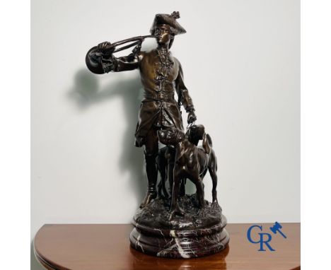 Bronze statue signed Moreau. (Posthumous foundry) Height: 77 cm.Width: 40 cm.