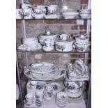 A Portmeirion "The Holly and the Ivy" pattern combination service, including a turkey platter,