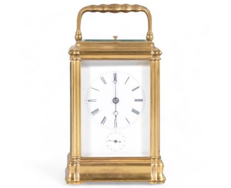 *Description Change* A late 19th century French 8 day quarter repeater carriage clock by Roblin &amp; Fils Frere, Paris No 94