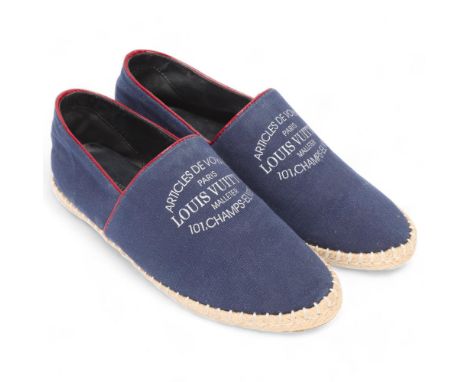 A pair of ladies Louis Vuitton espedrilles/deck shoesSome signs of light use, no size 
