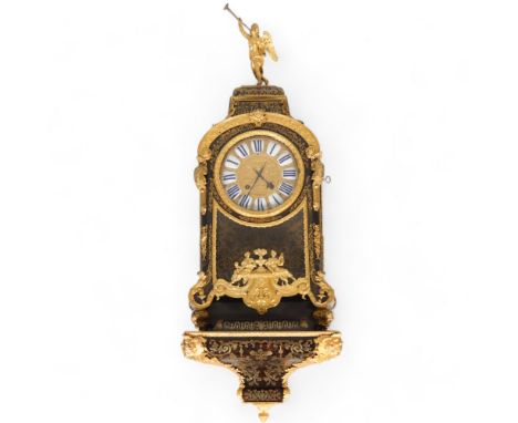 A large and impressive French Boulle marquetry cased bracket clock, by Jacques Panier of Paris, mid-19th century, the case su