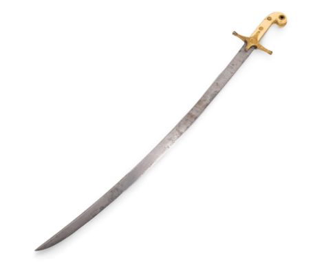An 1831 Mamaluk pattern officer's sword with ivory handle and brass mounts, fine etched blade with maker's name H. Hart, no. 