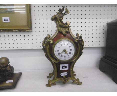 A FRENCH FAUX TORTOISESHELL AND ORMULU MOUNTED MANTLE CLOCK, MOVEMENT MARKED MAPLE AND CO, PARIS