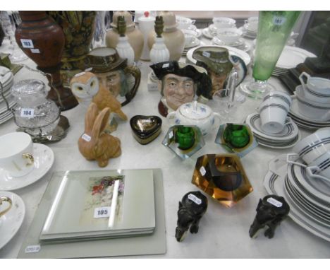 QTY OF ODDMENTS INC. BESWICK, ROYAL DOULTON, WADE AND MURANO