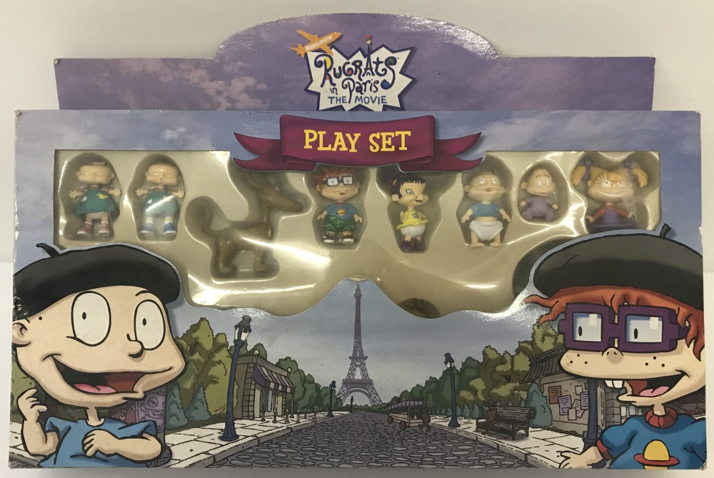 A boxed 2000 Rugrats in Paris The Movie play set with figures, board