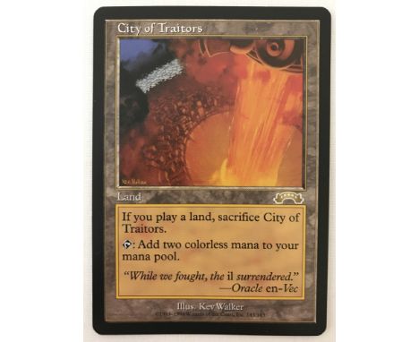 "City of Traitors" Magic the Gathering Trading Card - Exodus Set. 1998 MtG.