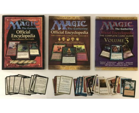 3 Magic the Gathering Official Encyclopedia's. Volumes 1, 2 &amp; 3. Great overall condition. A few minor scuffs to corners. 