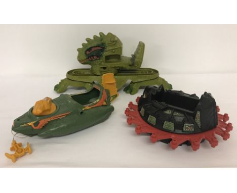 3 Mattel Toys, early 1980's, Masters of the Universe vehicles. Comprising: Dragon Walker, Roton and Wind Raider. All in play 